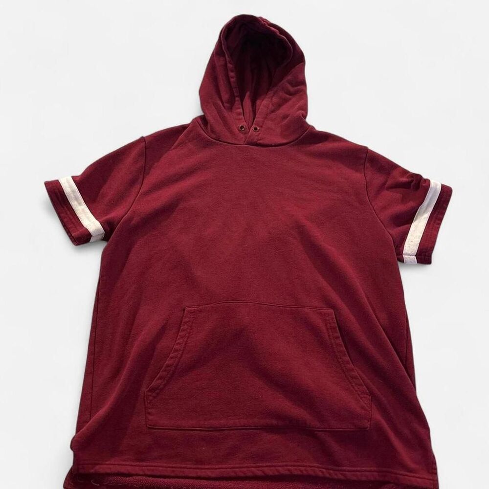 Forever-21 Men's Burgundy and‎ Red Hoodie